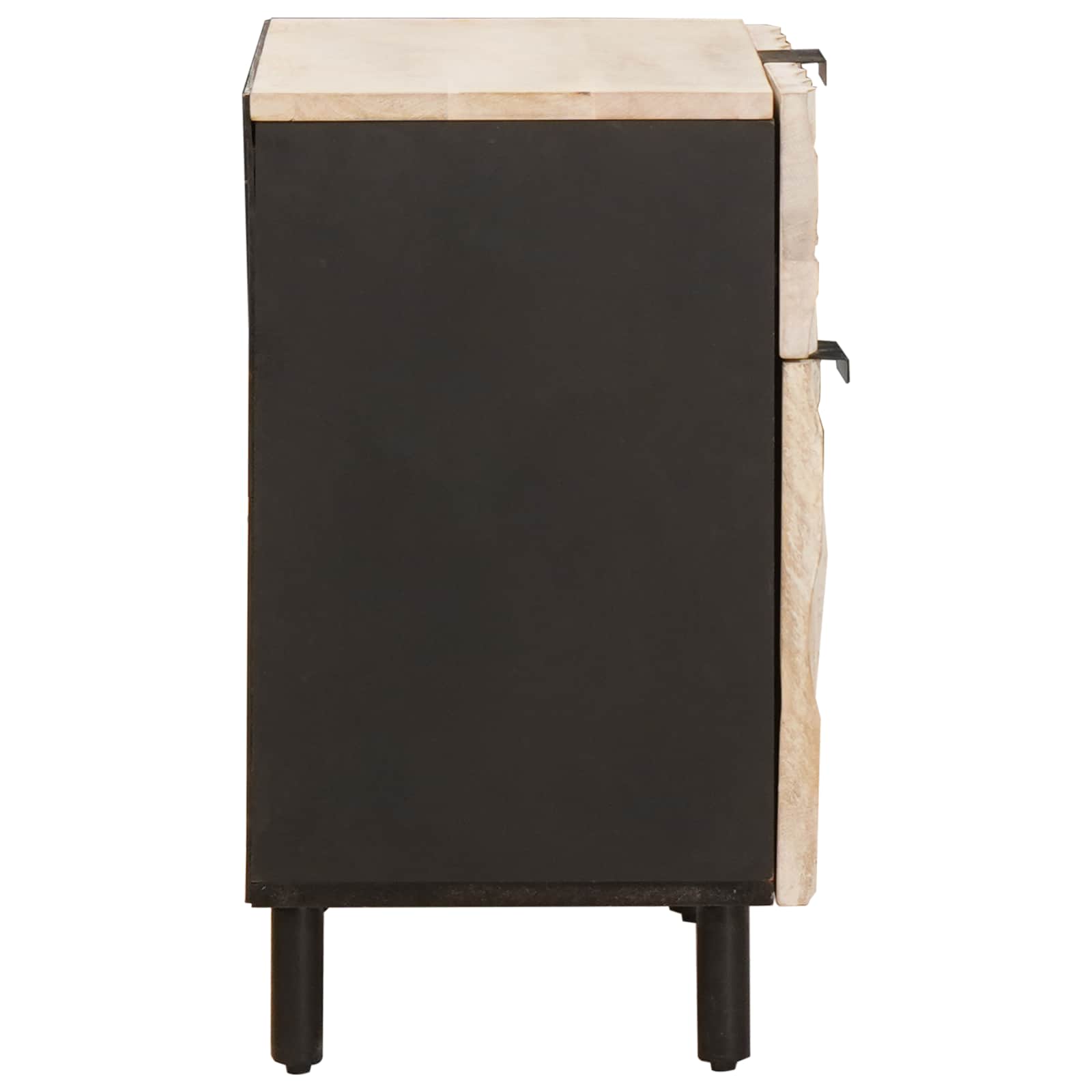 Cabinet de chevet Blanc 50 x 33 x 60 cm Bois de mangue massif - XIOS