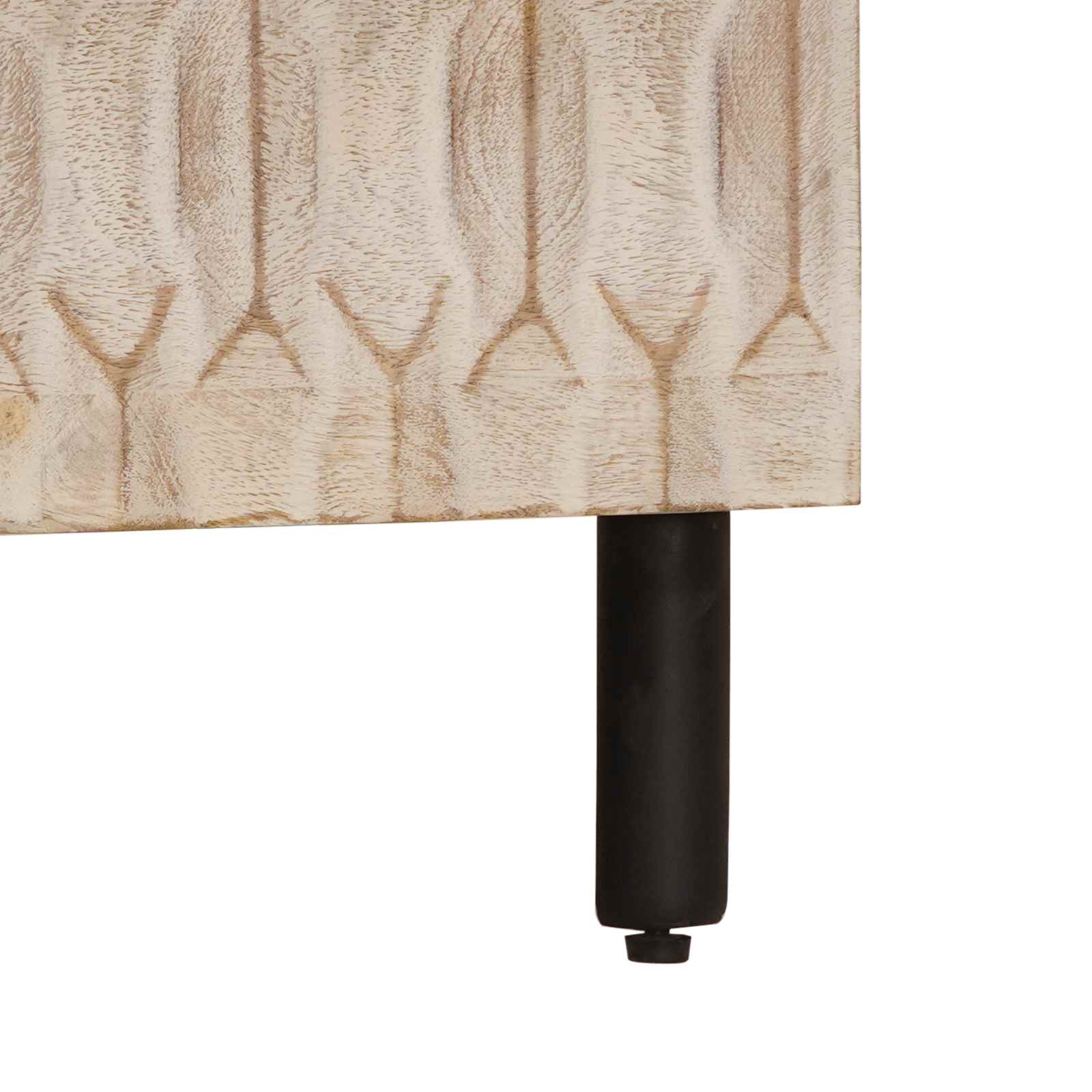 Cabinet de chevet Blanc 50 x 33 x 62 cm Bois de mangue massif - XIOS