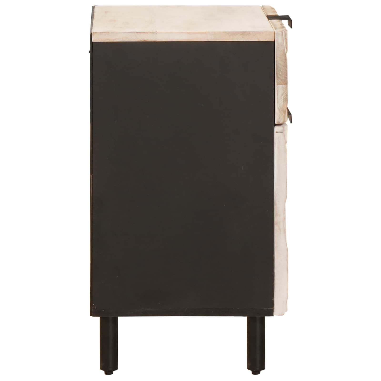 Cabinet de chevet Blanc 50 x 33 x 60 cm Bois de mangue massif - XIOS