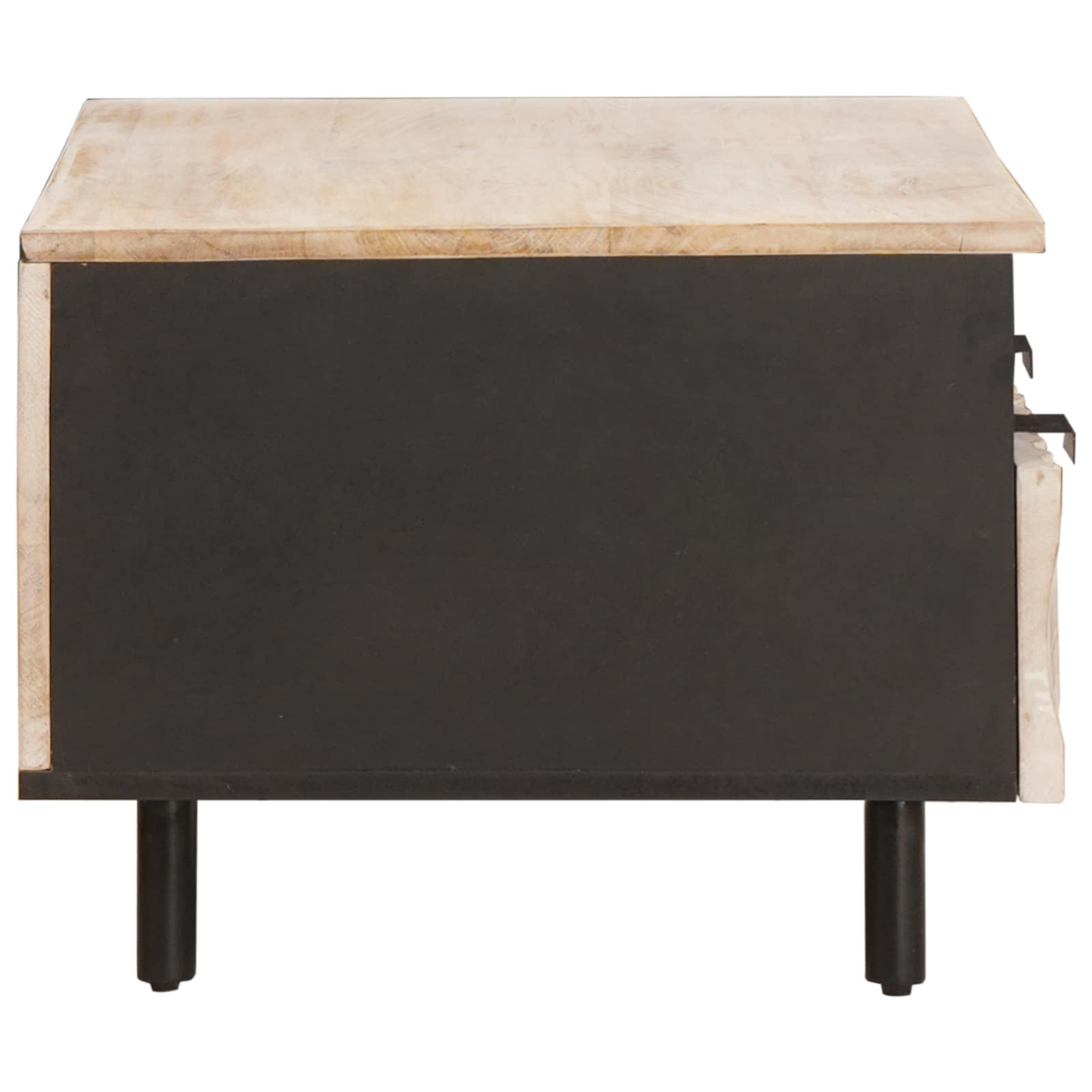 Table basse Blanc 80 x 54 x 40 cm Bois de mangue massif - XIOS