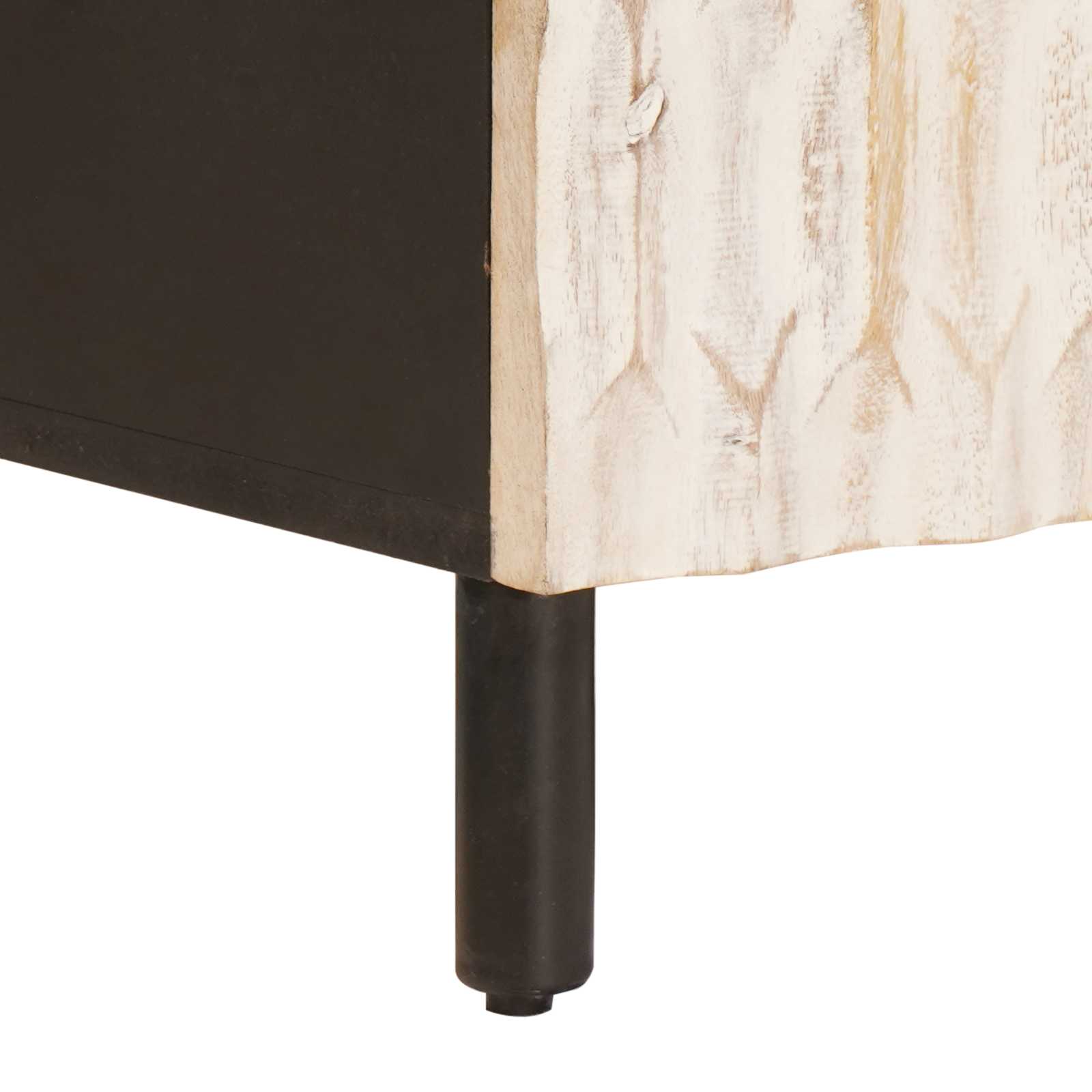 Meuble TV avec tiroir Finition Lavage Blanc 105 x 33 x 46 cm - XIOS