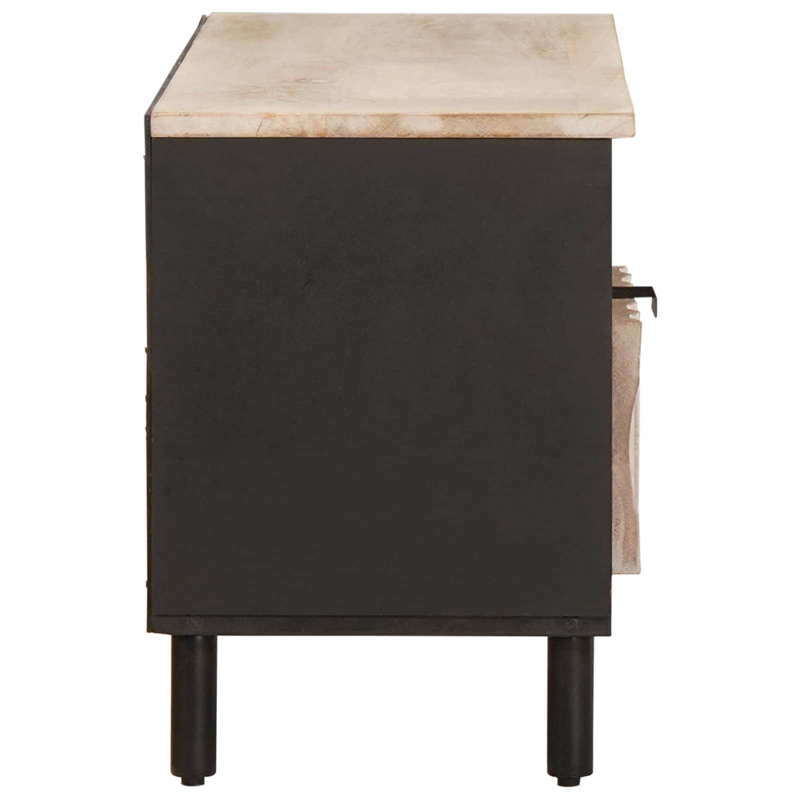 Meuble TV avec tiroir Finition Lavage Blanc 100 x 33 x 46 cm - XIOS