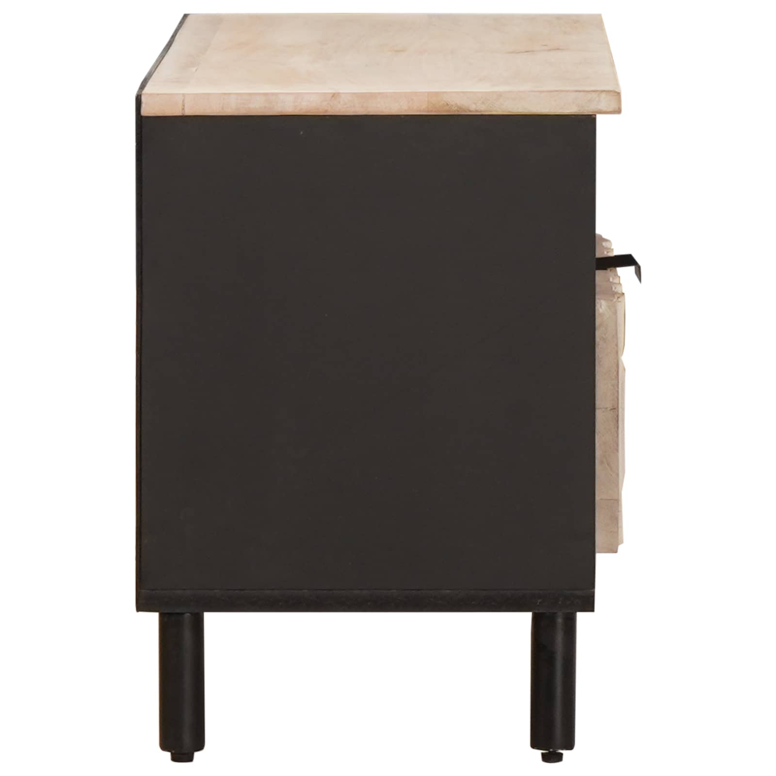 Meuble TV avec tiroir Finition Lavage Blanc 80 x 33,5 x 46 cm - XIOS