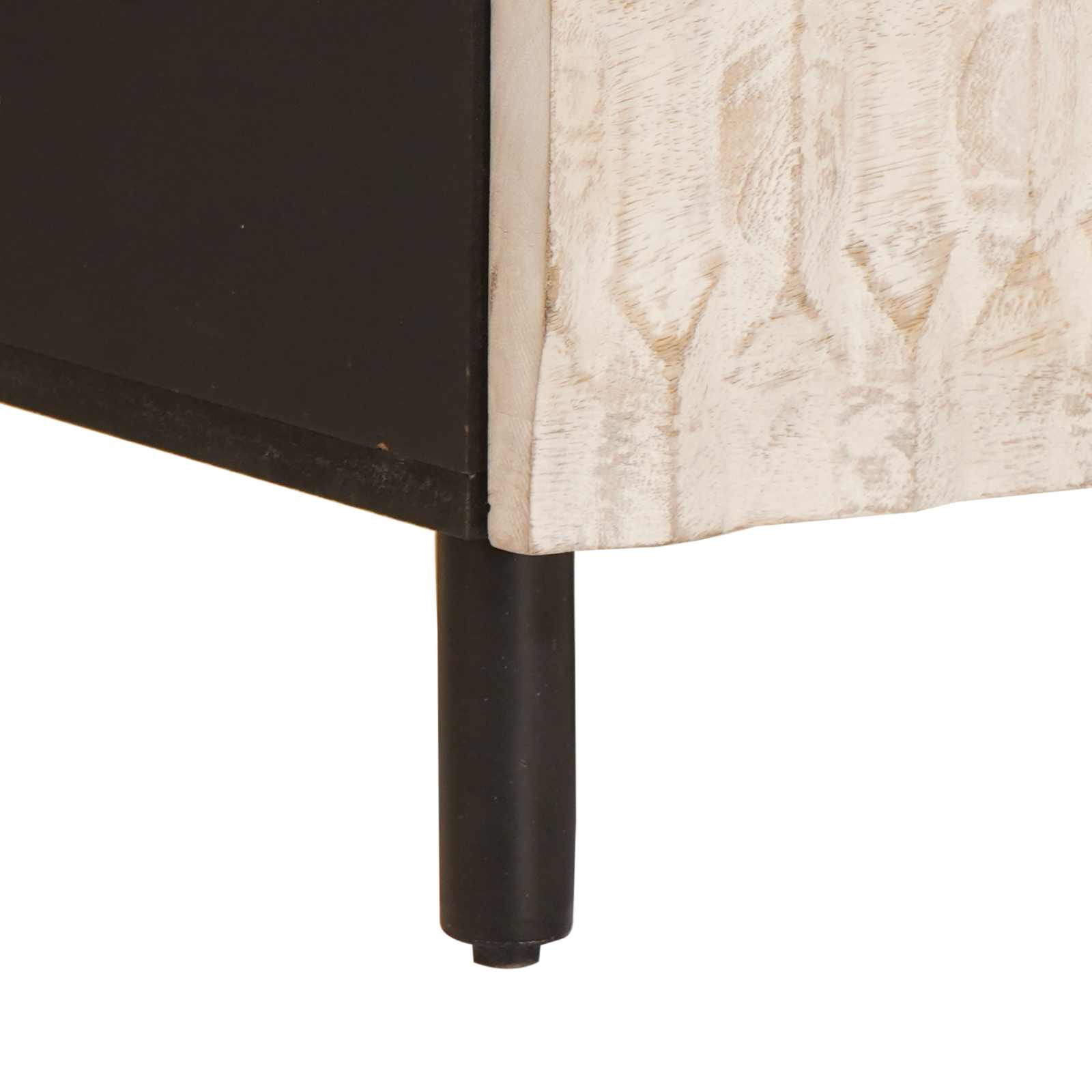 Meuble TV avec tiroir Finition Lavage Blanc 100 x 33 x 46 cm - XIOS