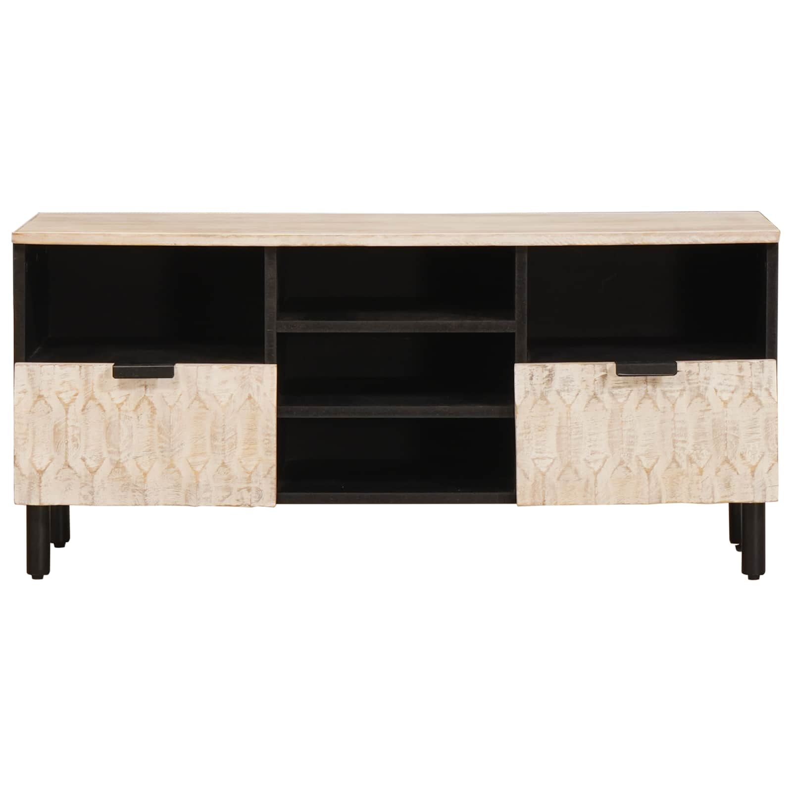 Meuble TV avec tiroir Finition Lavage Blanc 100 x 33 x 46 cm - XIOS