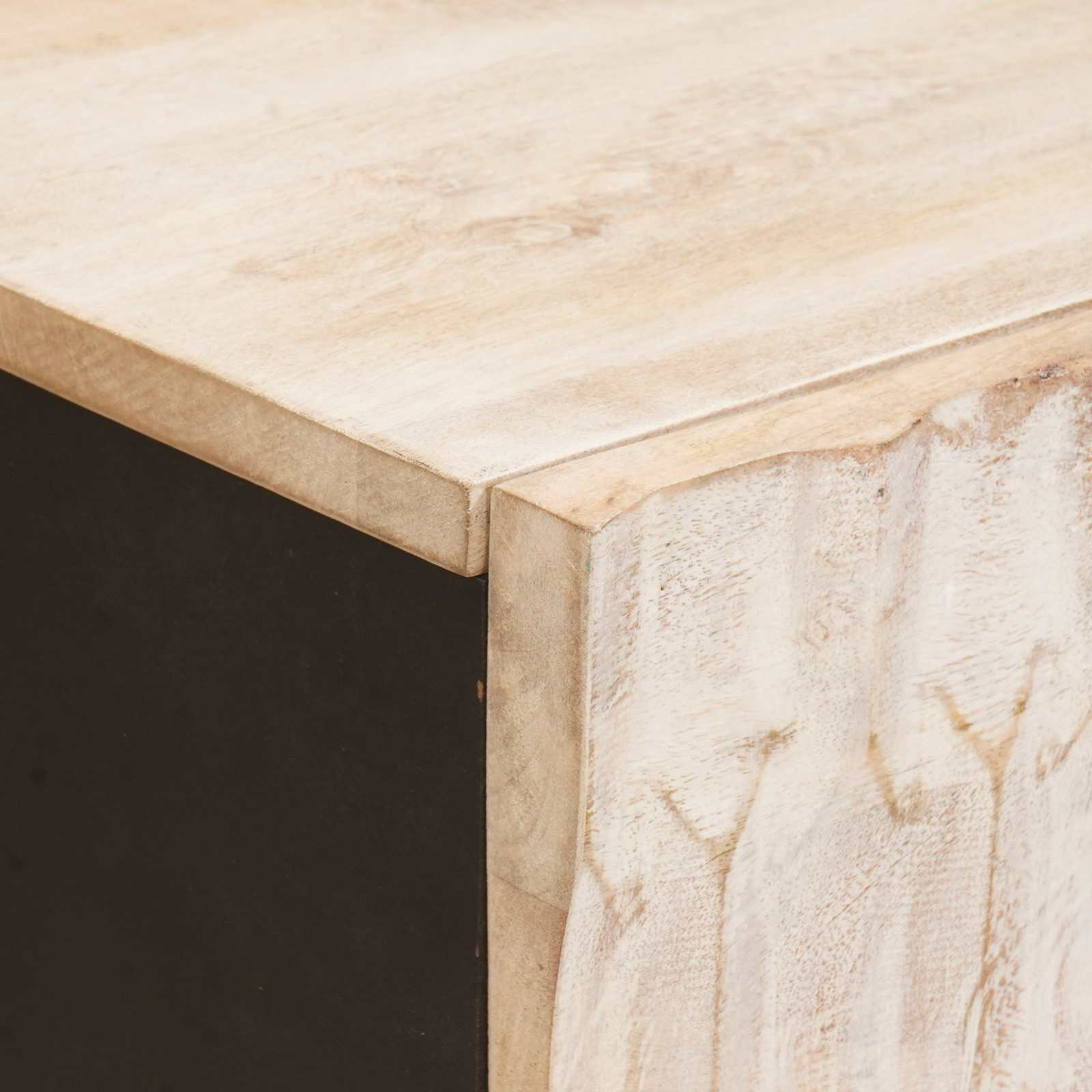 Buffet avec tiroir Finition Lavage Blanc 40 x 33,5 x 75 cm - XIOS