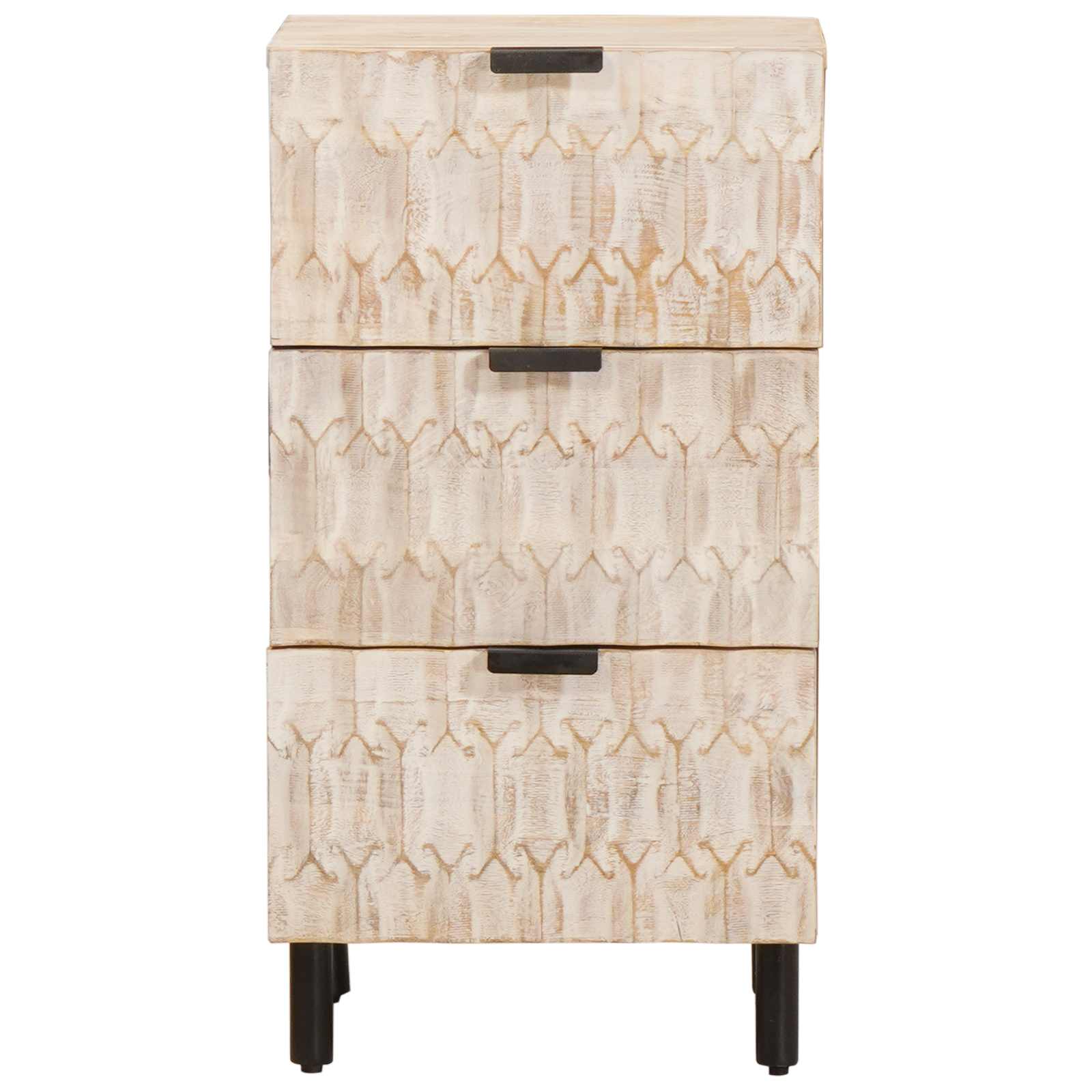 Buffet avec tiroir Finition Lavage Blanc 40 x 33,5 x 75 cm - XIOS