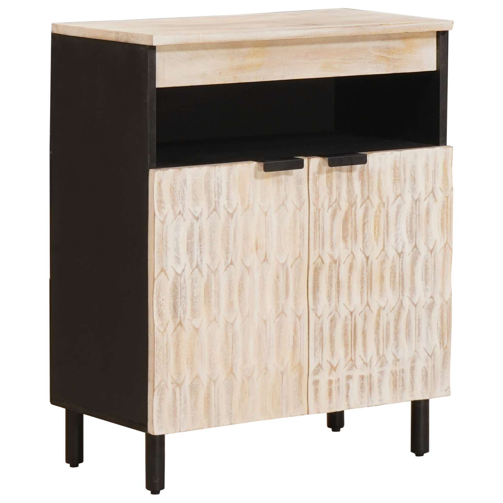 Buffet avec stockage Finition Lavage Blanc 60 x 33,5 x 75 cm - XIOS