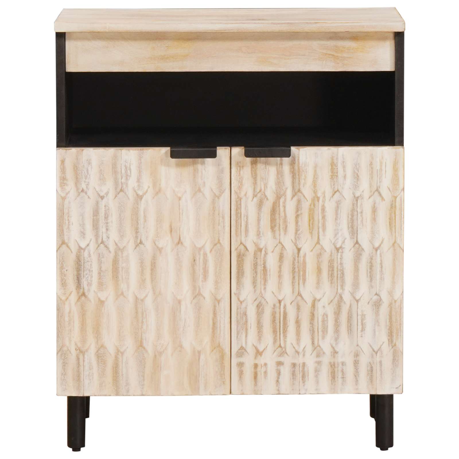 Buffet avec stockage Finition Lavage Blanc 60 x 33,5 x 75 cm - XIOS