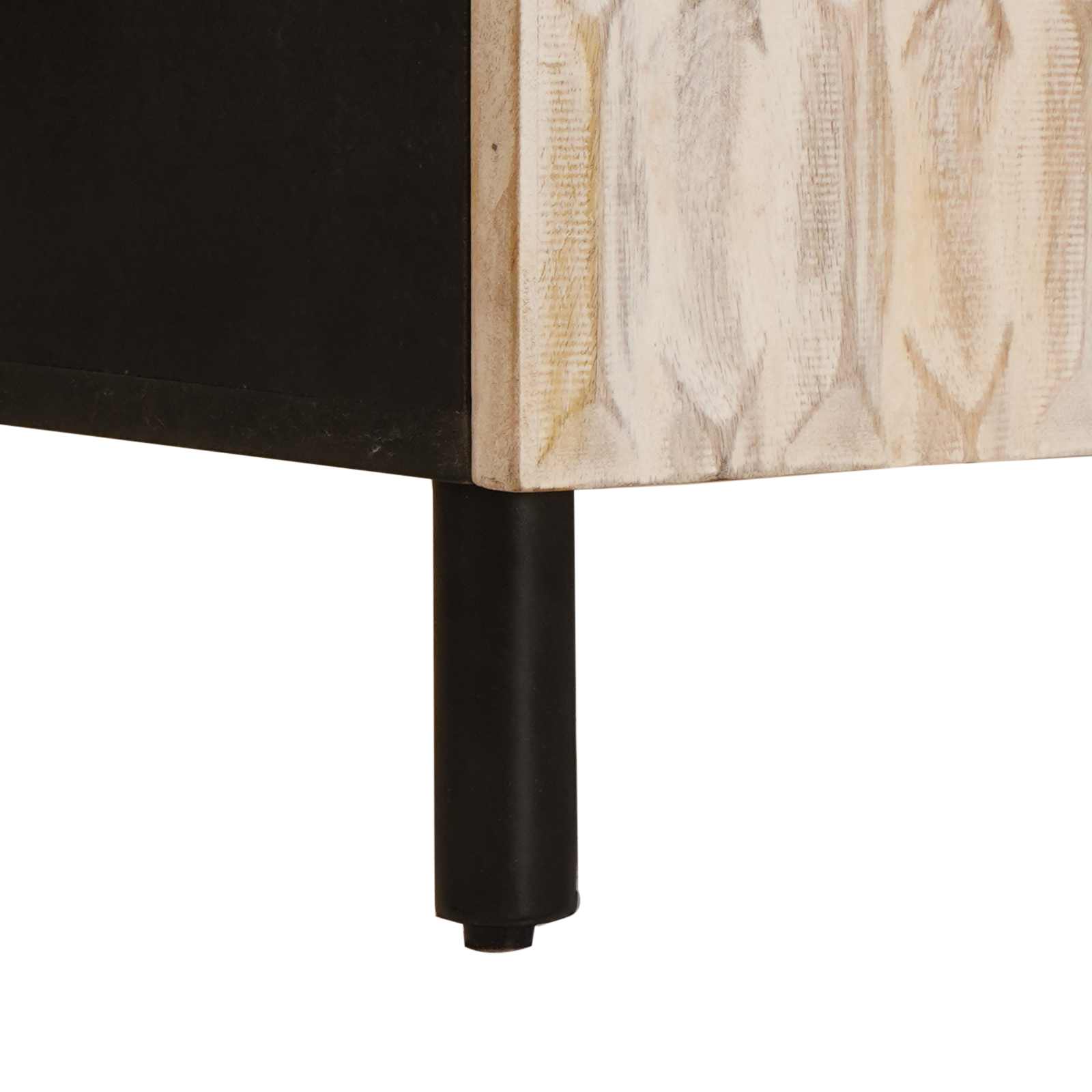 Buffet avec étagère Finition Lavage Blanc 90 x 33 x 75 cm - XIOS