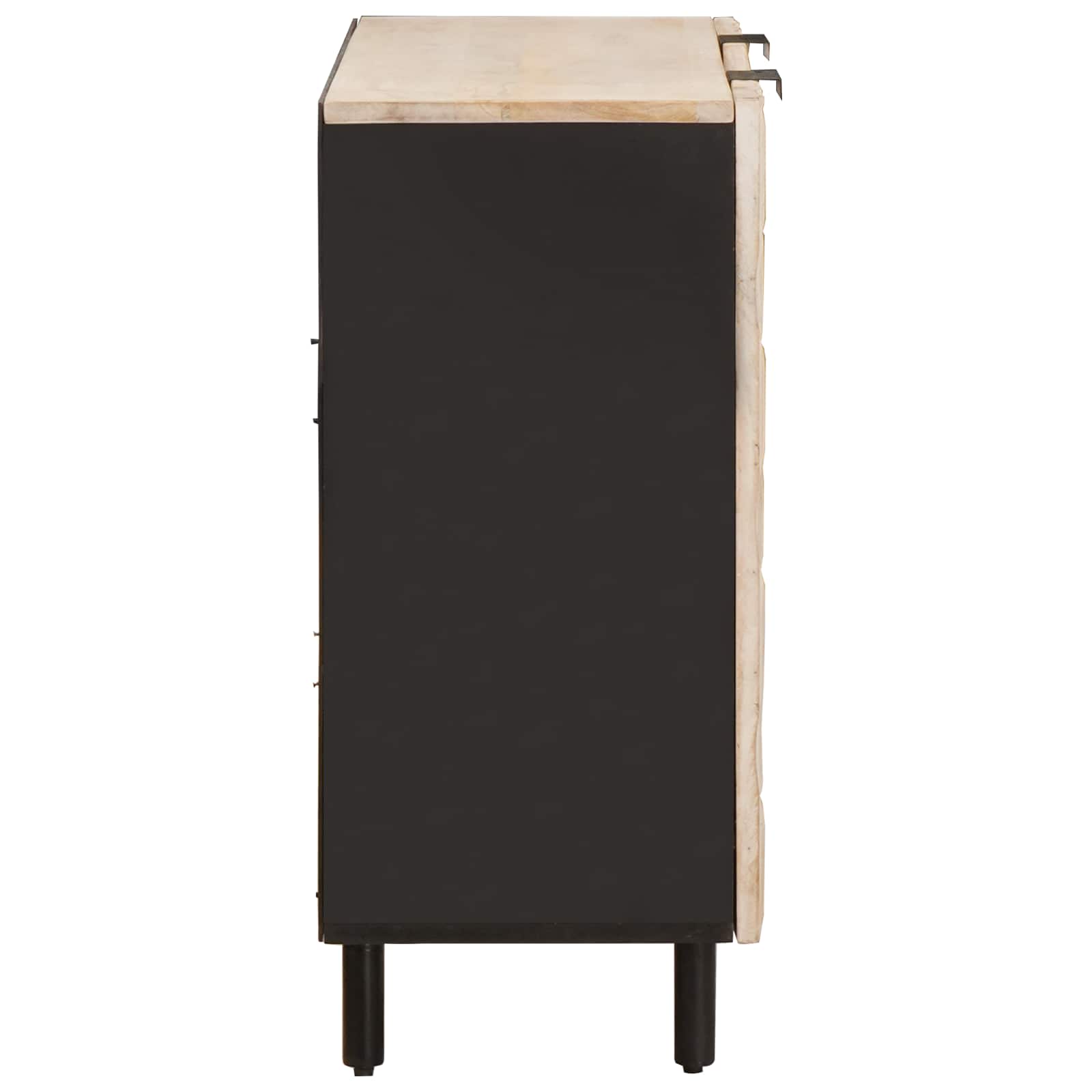 Buffet avec étagère Finition Lavage Blanc 90 x 33 x 75 cm - XIOS