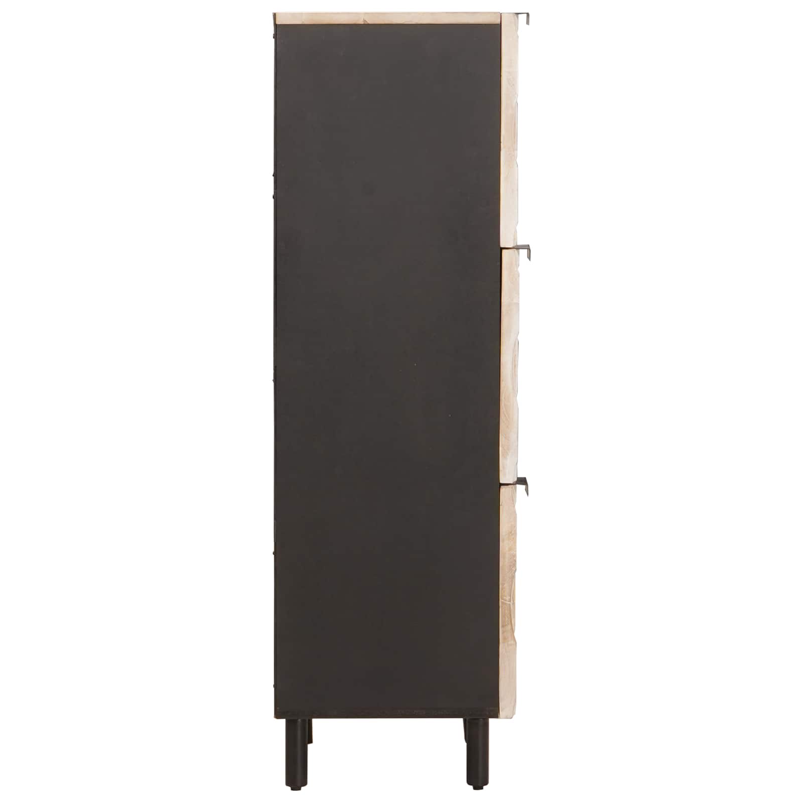 Haut Armoire avec porte Finition Lavage Blanc 40 x 33 x 110 cm - XIOS