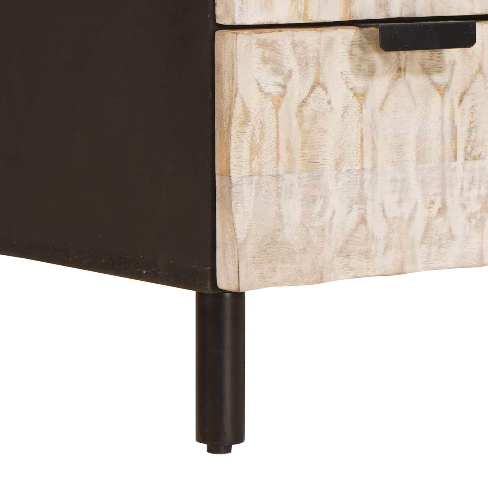 Haut Armoire avec tiroir Finition Lavage Blanc 60 x 33 x 100 cm - XIOS