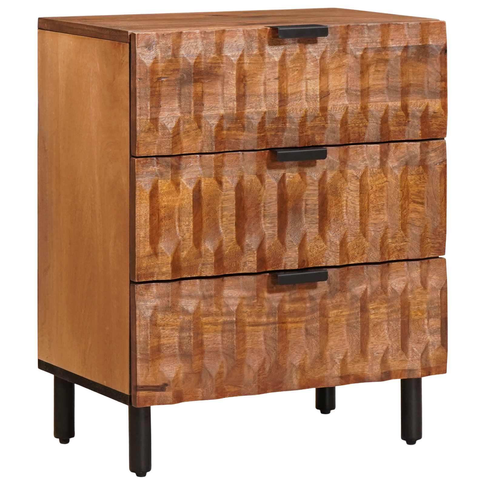 Cabinet de chevet Marron 50 x 33 x 62 cm Bois de mangue massif - XIOS