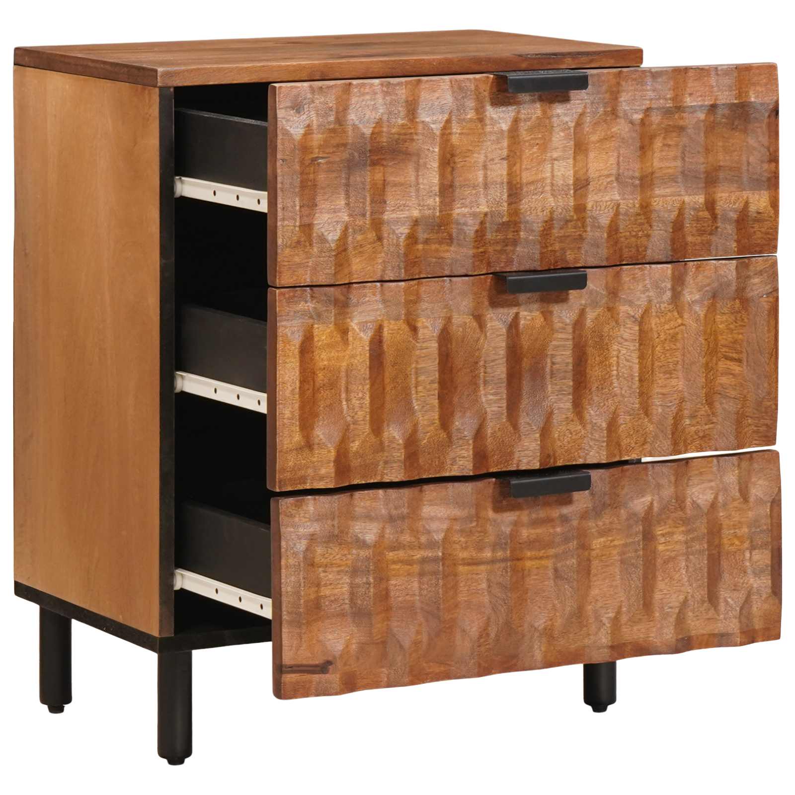 Cabinet de chevet Marron 50 x 33 x 62 cm Bois de mangue massif - XIOS