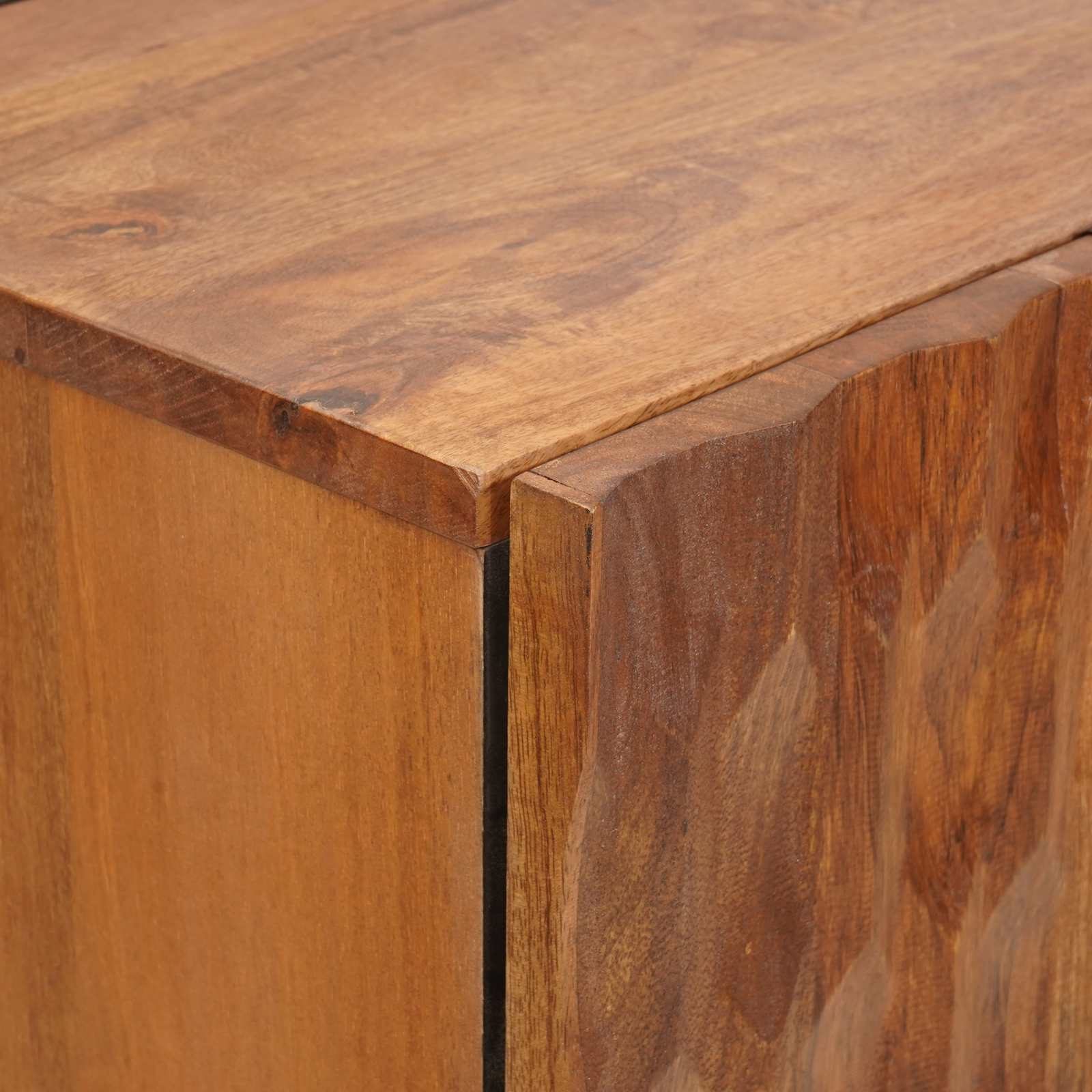 Haut Armoire avec tiroir Finition Acacia Brun 60 x 33 x 100 cm - XIOS