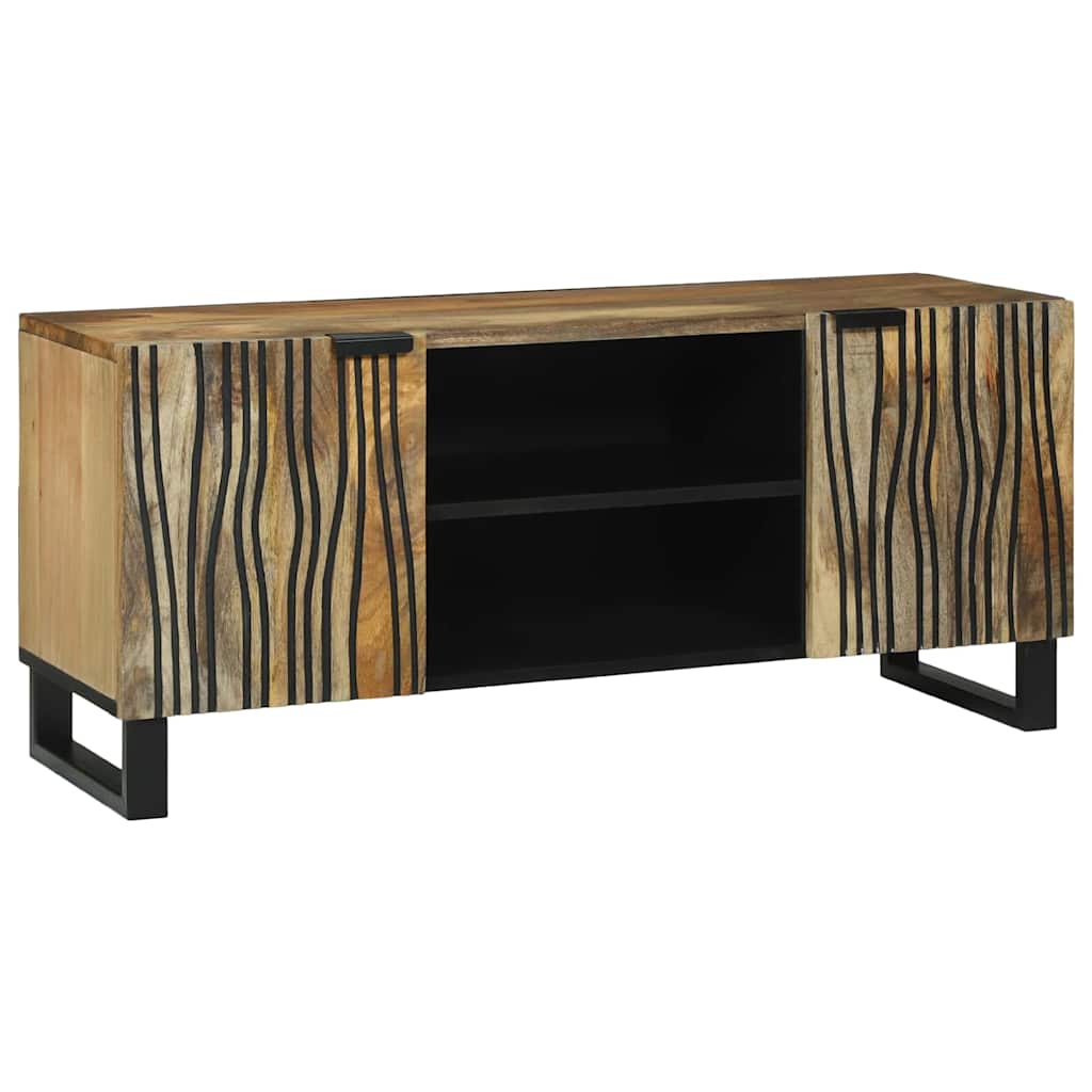 Meuble TV Marron 105 x 33 x 46 cm bois de manguier massif - XIOS