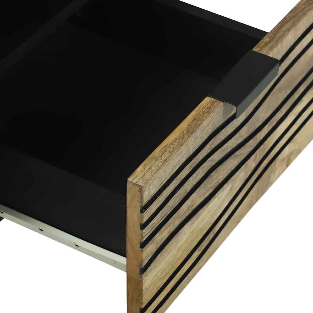 Meuble TV Marron 70 x 33 x 46 cm bois de manguier massif - XIOS