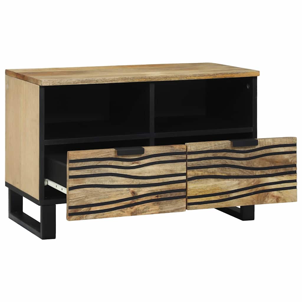Meuble TV Marron 70 x 33 x 46 cm bois de manguier massif - XIOS