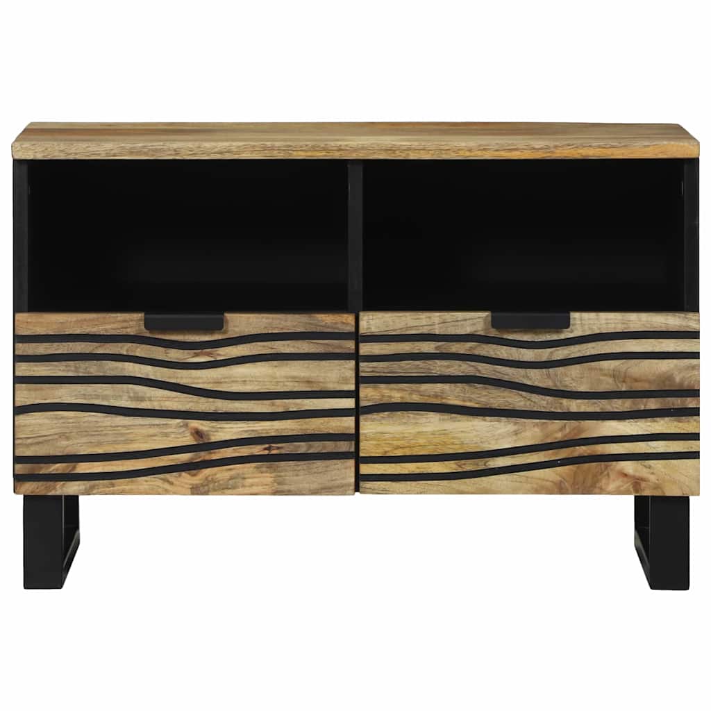 Meuble TV Marron 70 x 33 x 46 cm bois de manguier massif - XIOS