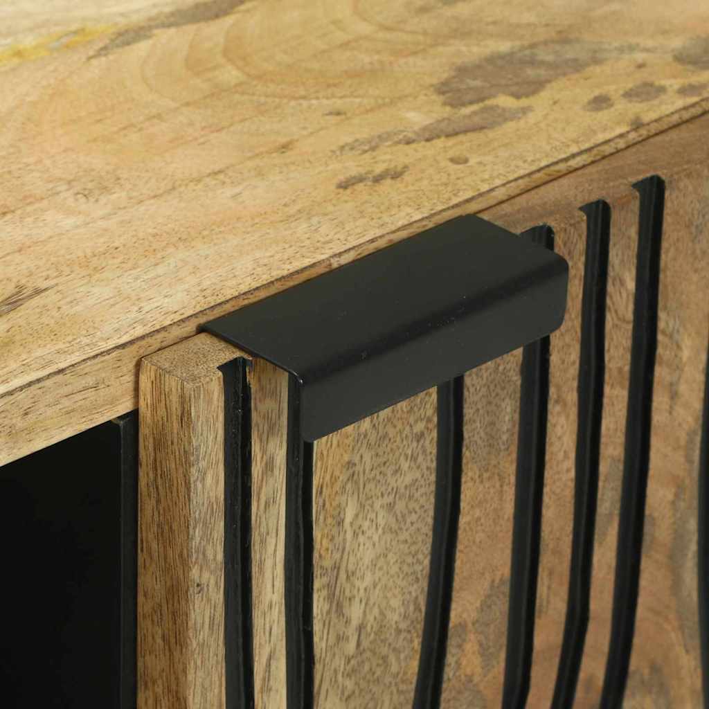 Meuble TV Marron 80 x 33 x 46 cm bois de manguier massif - XIOS