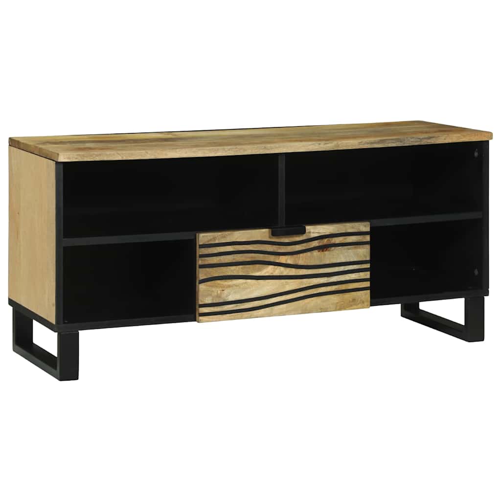 Cabinet de télé Marron 105 x 33 x 46 cm bois de manguier massif - XIOS