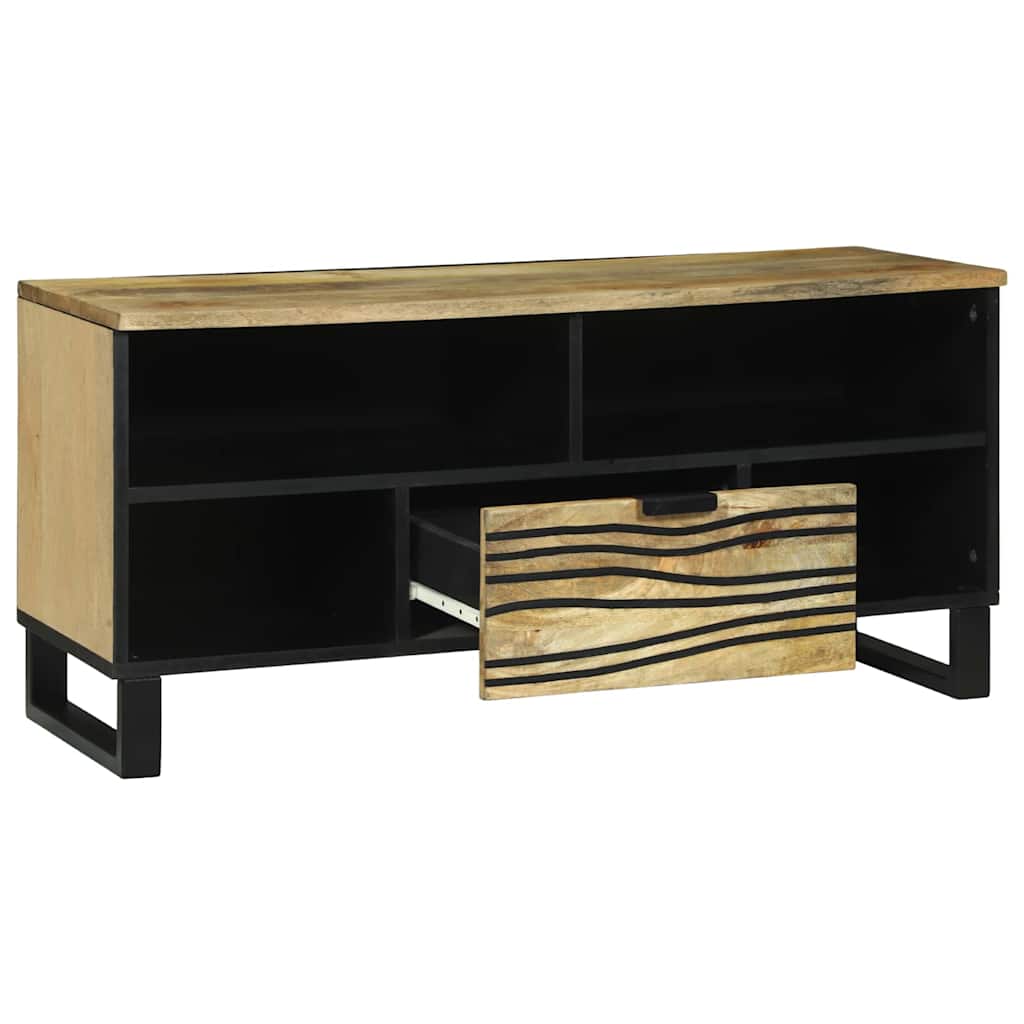 Cabinet de télé Marron 105 x 33 x 46 cm bois de manguier massif - XIOS