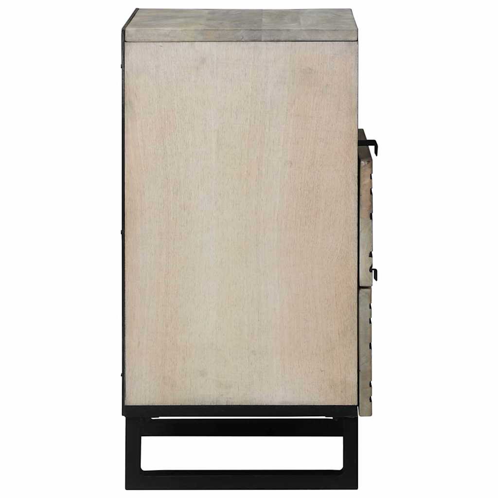 Cabinet de chevet avec tiroir Blanc et noir 50 x 33 x 60 cm - XIOS
