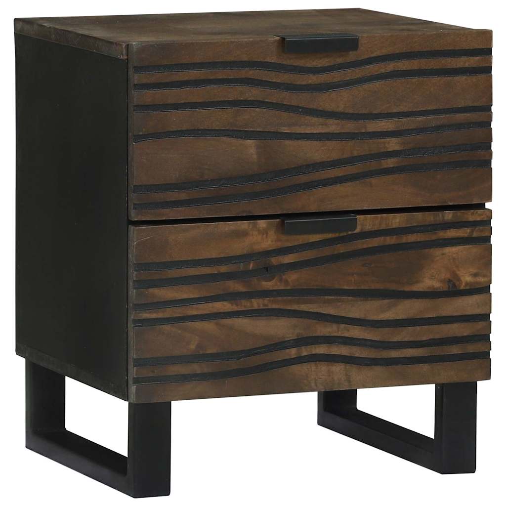 Cabinet de chevet Noyer 40 x 33 x 46 cm bois de manguier massif - XIOS