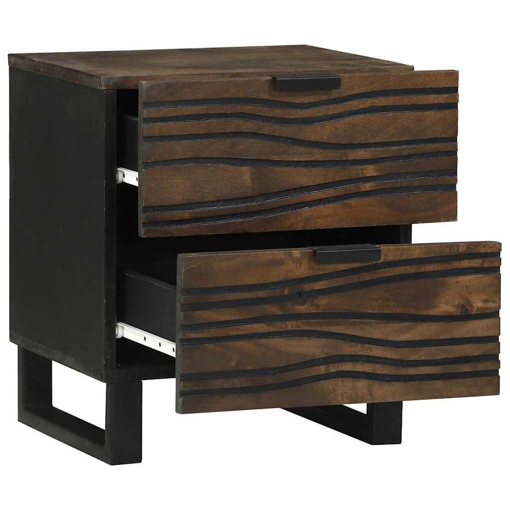 Cabinet de chevet Noyer 40 x 33 x 46 cm bois de manguier massif - XIOS