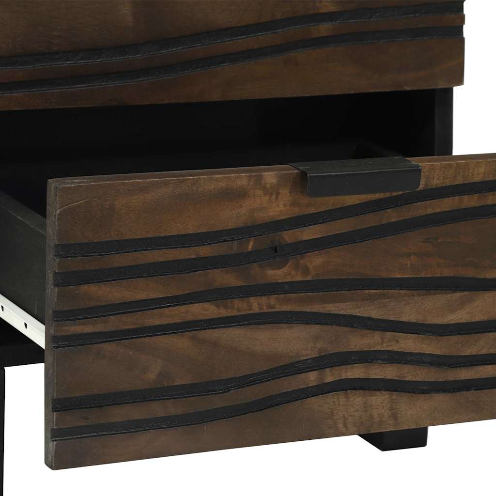 Cabinet de chevet avec tiroir 2 pcs Noyer 40 x 33 x 46 cm - XIOS