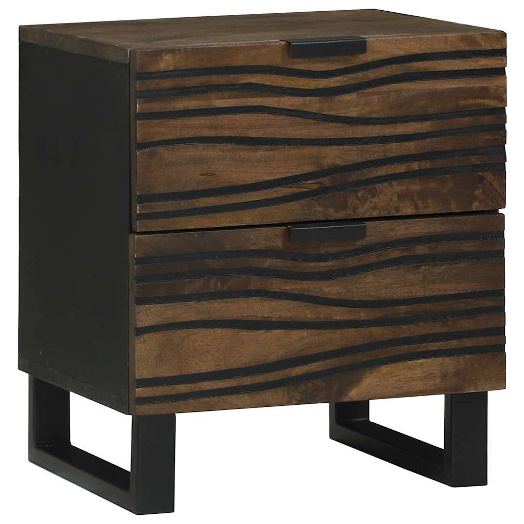 Cabinet de chevet avec tiroir 2 pcs Noyer 40 x 33 x 46 cm - XIOS