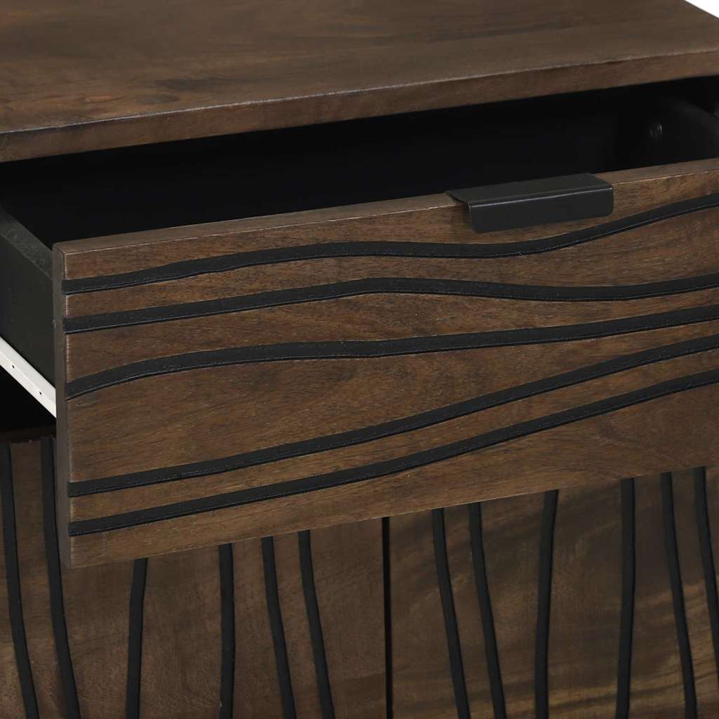 Cabinet de chevet Noyer 50 x 33 x 60 cm bois de manguier massif - XIOS