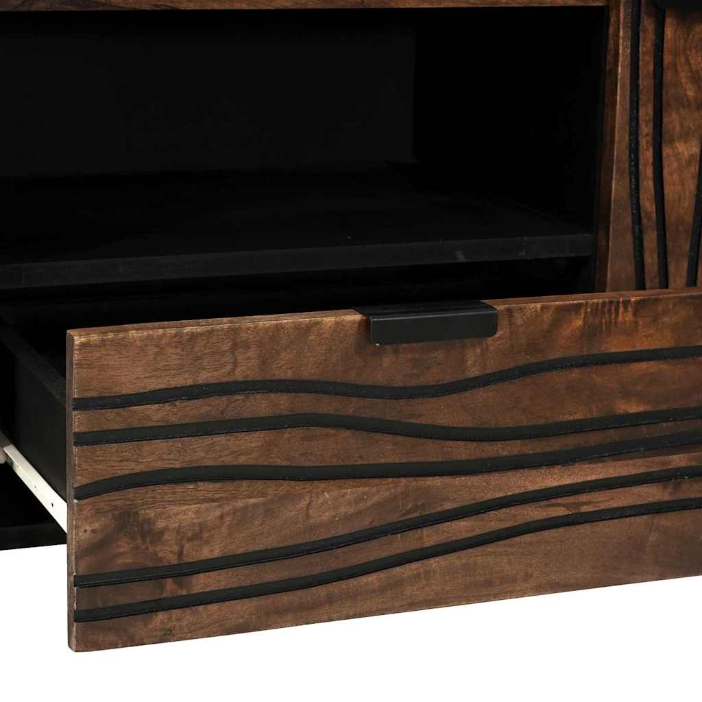 Meuble TV Marron 105 x 33 x 46 cm bois de manguier massif - XIOS