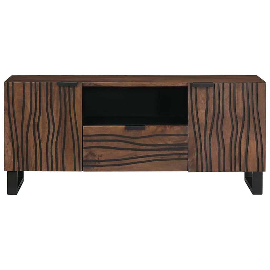 Meuble TV Marron 105 x 33 x 46 cm bois de manguier massif - XIOS