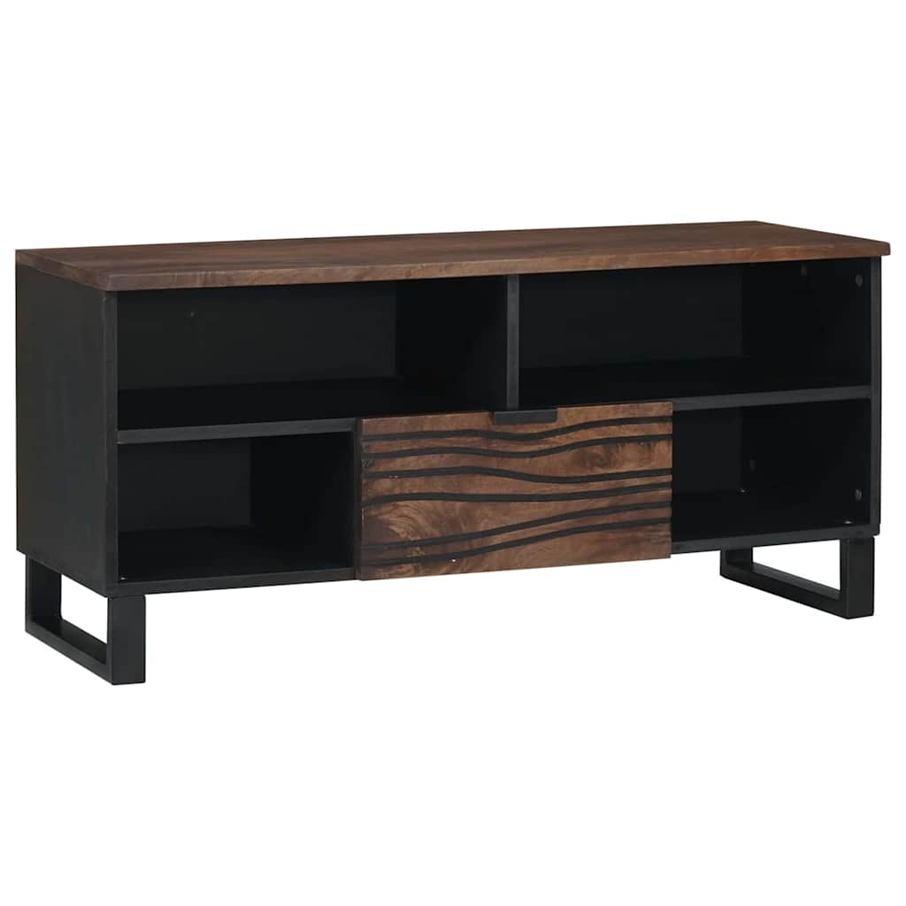 Cabinet de télé Marron 105 x 33 x 46 cm bois de manguier massif - XIOS