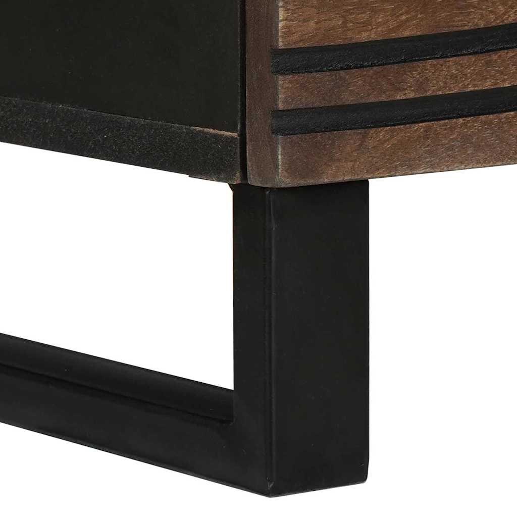Meuble TV Marron 100 x 33 x 46 cm bois de manguier massif - XIOS