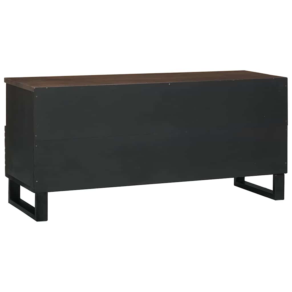 Meuble TV Marron 100 x 33 x 46 cm bois de manguier massif - XIOS