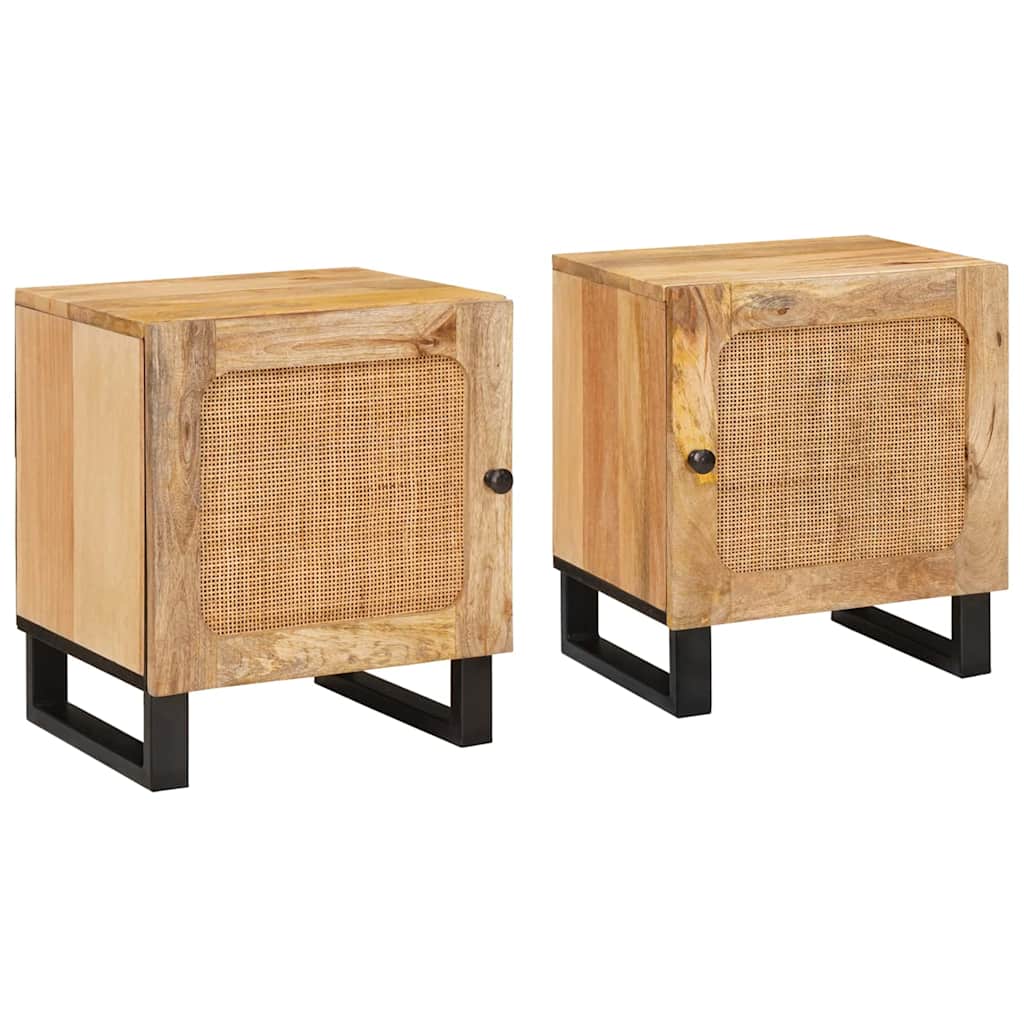 Cabinet de chevet 2 pcs Naturel 40 x 33,5 x 46 cm - XIOS