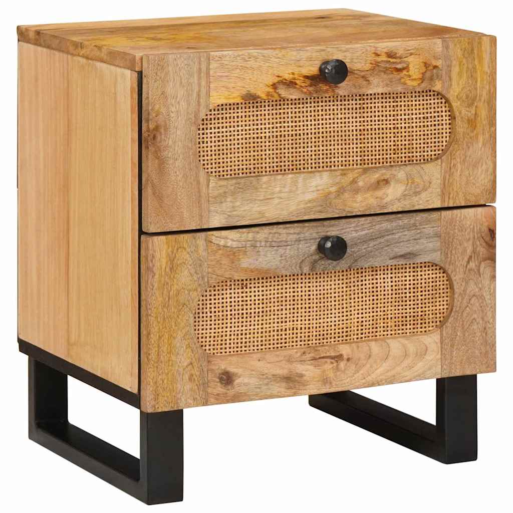 Cabinet de chevet avec tiroir 2 pcs Naturel 40 x 33,5 x 46 cm - XIOS