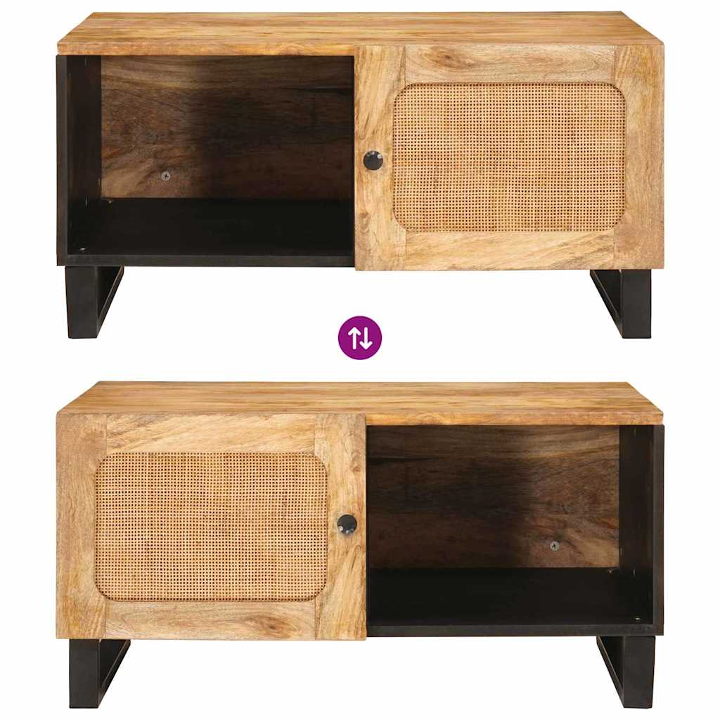 Table basse Naturel 80 x 50 x 40 cm Bois de mangue massif - XIOS