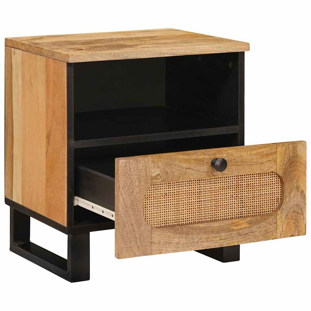Cabinet de chevet Naturel 40 x 33 x 46 cm Bois de mangue massif