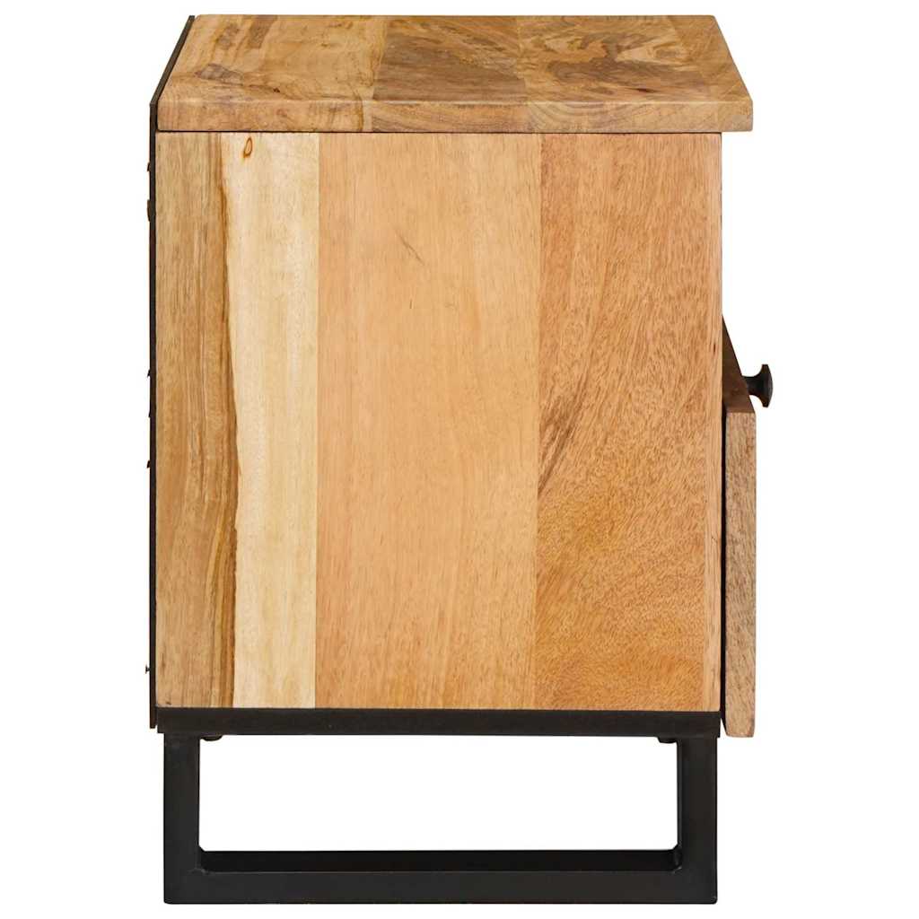 Cabinet de chevet avec tiroir 2 pcs Naturel 40 x 33 x 46 cm