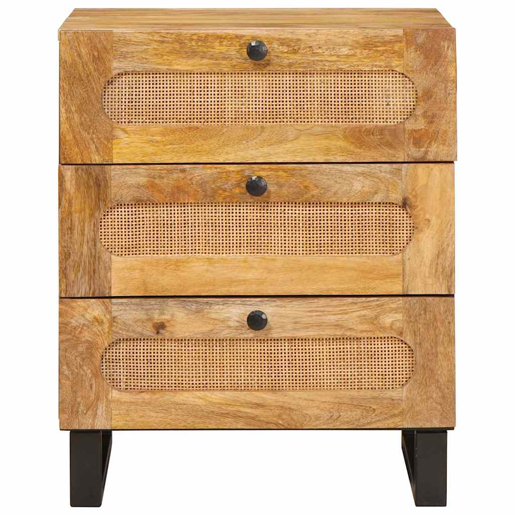 Cabinet de chevet Naturel 50 x 33 x 60 cm Bois de mangue massif