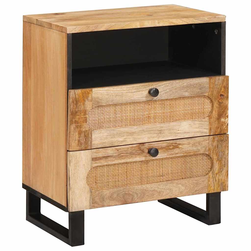 Cabinet de chevet Naturel 50 x 33 x 62 cm Bois de mangue massif