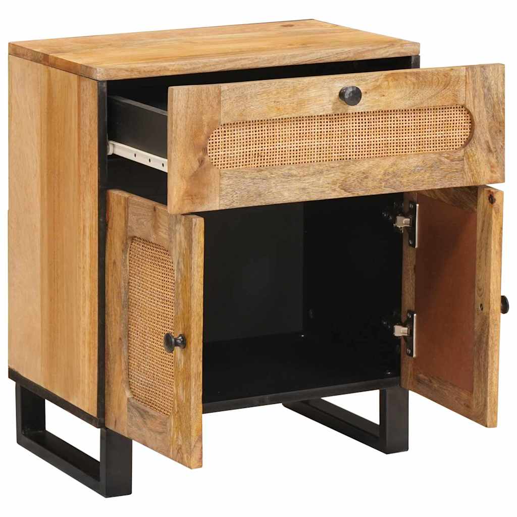 Cabinet de chevet Naturel 50 x 33 x 60 cm Bois de mangue massif