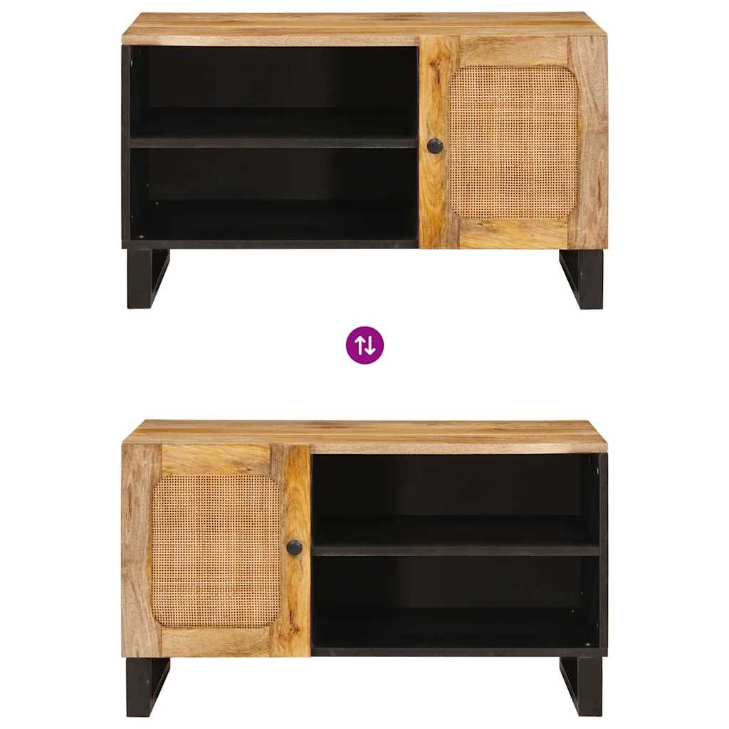 Meuble TV Marron 80 x 33 x 46 cm Bois de mangue massif - XIOS