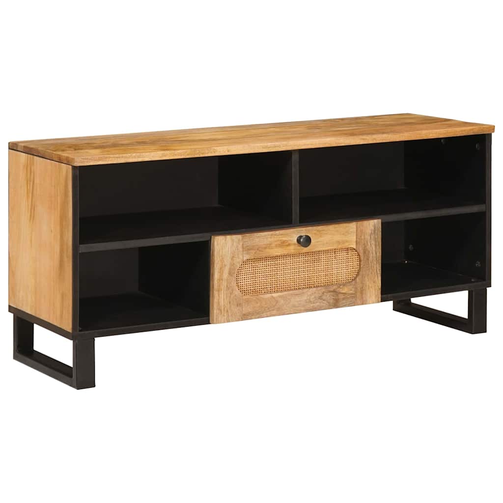 Meuble TV Marron 100 x 33,5 x 46 cm Bois de mangue massif - XIOS