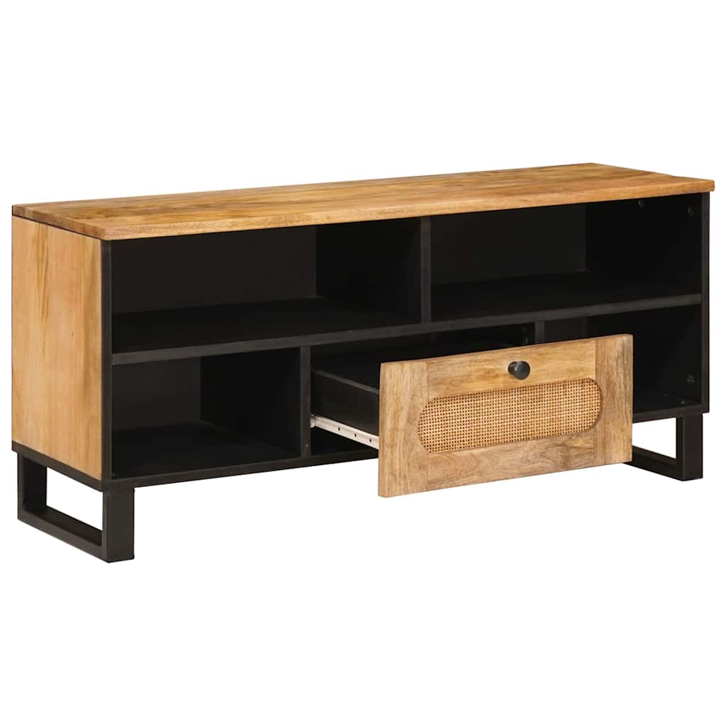 Meuble TV Marron 100 x 33,5 x 46 cm Bois de mangue massif - XIOS