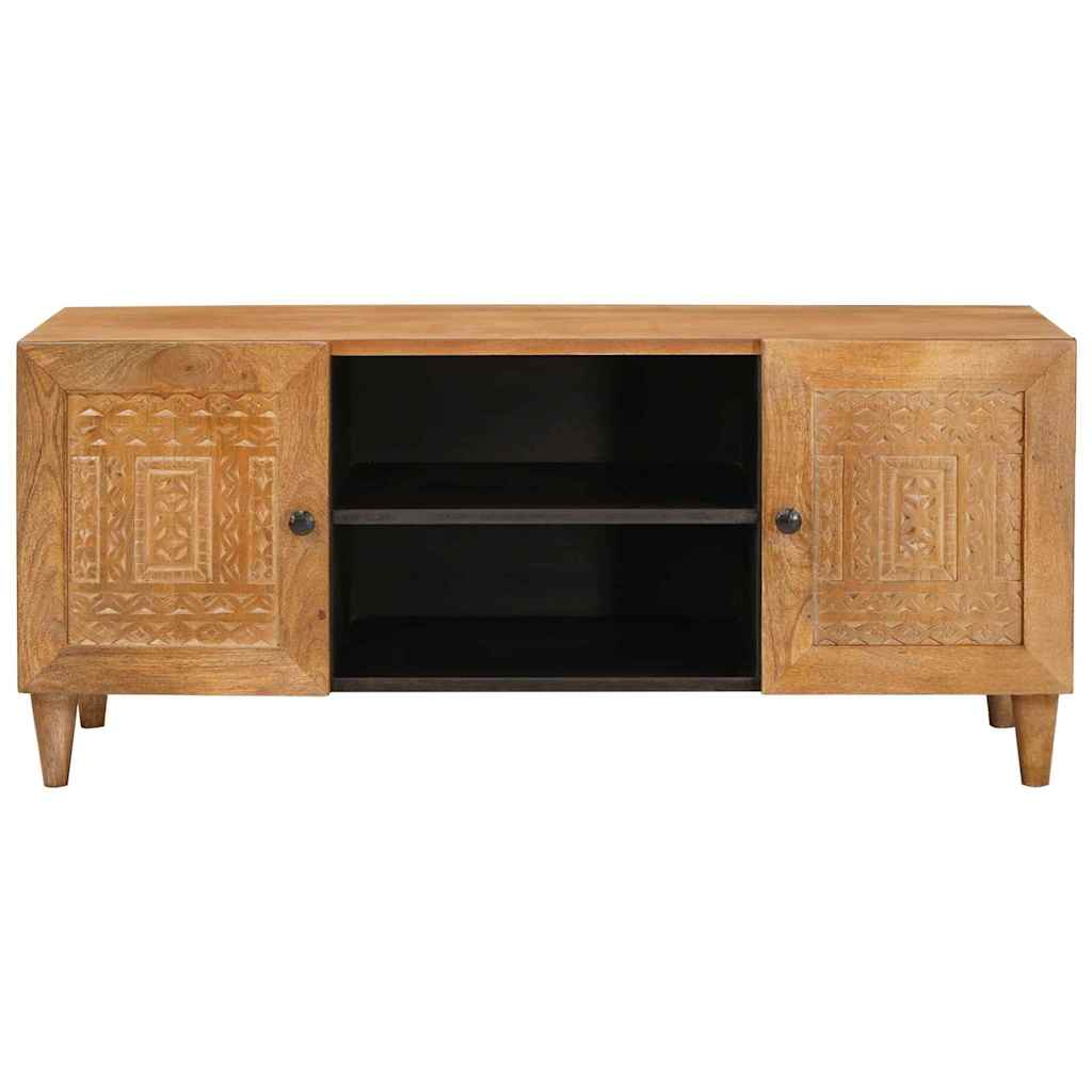 Meuble TV Marron clair 105 x 33 x 46 cm bois de manguier massif - XIOS